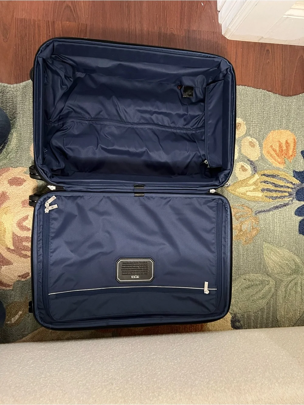Tumi Navy Arrive Carry on Suitcase